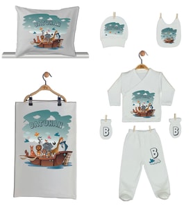 Pia Baby Gl 1947-06 İsme Özel Yastık Battaniye Zıbın Set