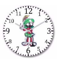 Marvin The Martian Smoking Duvar Saati Bombeli Gercek Cam