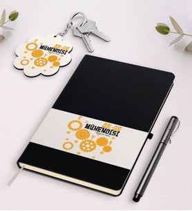 BK Gift Kişiye Özel Ar-Ge Mühendisi Siyah Defter Kalem Ve Anahtarlık Hediye Seti-2 (Model 1)
