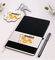 BK Gift Kişiye Özel Ar-Ge Mühendisi Siyah Defter Kalem Ve Anahtarlık Hediye Seti-2 (Model 1)