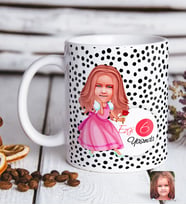 BK Gift Kişiye Özel Kız Çocuk Yaş Karikatürlü Beyaz Kupa Bardak-18