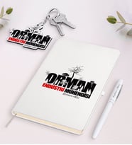 BK Gift Kişiye Özel Orman Endüstri Mühendisi Beyaz Defter Kalem Ve Anahtarlık Hediye Seti (Model 1)