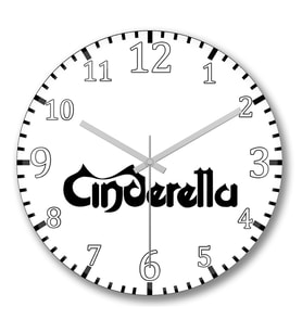 Cinderella Duvar Saati Bombeli Gercek Cam