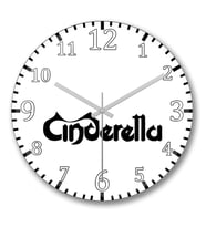 Cinderella Duvar Saati Bombeli Gercek Cam