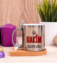 Hakim Ahşap Altlıklı Silver Kupa Bardak