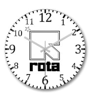 Rota Duvar Saati Bombeli Gercek Cam