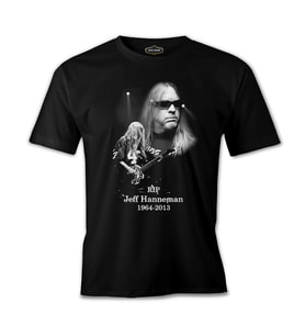Jeff Hanneman - RIP Siyah Erkek Tshirt