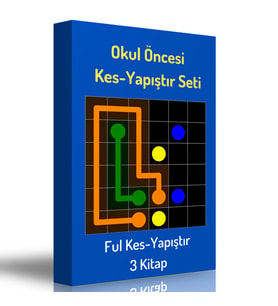Okul Öncesi Kes Yapıştır Kitap Seti (3 Kitap)