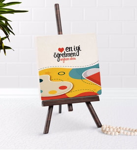 BK Gift Kişiye Özel En İyi Öğretmen Şovaleli Doğal Taş-4 (Beyaz)