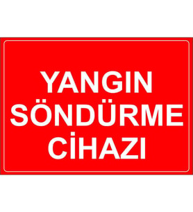 MIGNATIS - Yangın Sondurme Cihazi Levhası - Sac Malzeme 35x50cm