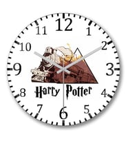 Harry Potter Hogwarts Express Duvar Saati Bombeli Gercek Cam