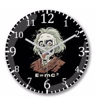E=mc2 Matematik Duvar Saati Bombeli Gercek Cam