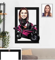 Kişiye Özel Bayan Karikatürlü 3D Ahşap Tablo 30x47 Model-10