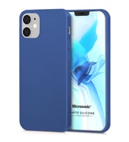 Microsonic Matte Silicone Apple iPhone 12 Kılıf Lacivert