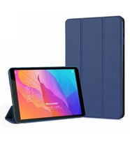 Microsonic Huawei MatePad T8 8'' Kılıf Slim Translucent Back Smart Cover Lacivert