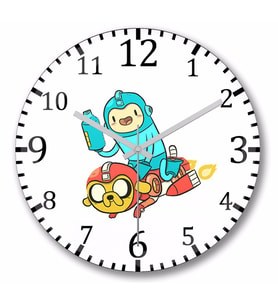 Hora de  Aventura  Megaman  Duvar Saati Bombeli Gercek Cam