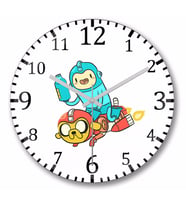 Hora de  Aventura  Megaman  Duvar Saati Bombeli Gercek Cam