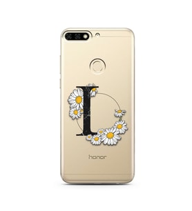 Papatya Harf Tasarım Süper Şeffaf Silikon Telefon Kılıfı Huawei Honor 7c-Y7 (201