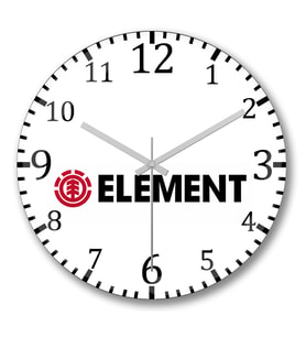 Element Duvar Saati Bombeli Gercek Cam