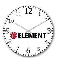 Element Duvar Saati Bombeli Gercek Cam
