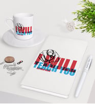 BK Gift Kişiye Özel İngilizce Öğretmeni Beyaz Defter Kalem Türk Kahvesi Fincanı Seti-11 (Model 1)