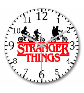 Stranger Things Duvar Saati Bombeli Gercek Cam