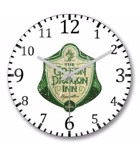 Harry Potter The  Green Dragon Duvar Saati Bombeli Gercek Cam