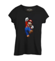 Mario & Luigi - Mario Siyah Bayan Tshirt
