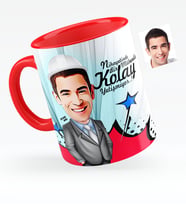 BK Gift Kişiye Özel Bay Mühendis Karikatürlü Kırmızı Kupa Bardak  1