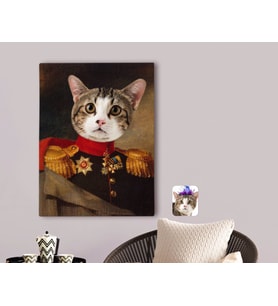 BK Gift Kişiye Özel Evcil Dost Rönesans Tasarımlı Kanvas Tablo 70x100cm-1