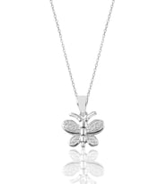 Söğütlü Silver Gümüş kelebek modeli kolye