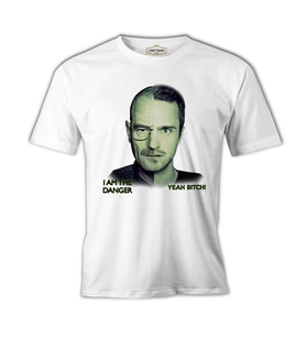 Breaking Bad - I am The Danger Beyaz Erkek Tshirt