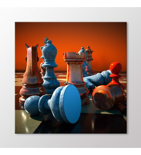 Arty Tablo Satranç Taşları Tablo (Karışık)