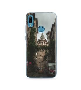Galata Tasarımlı Süper Şeffaf Silikon Telefon Kılıfı Huawei Y6 Prime (2019)