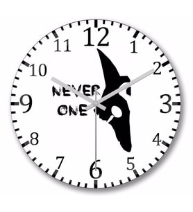 Never One  Duvar Saati Bombeli Gercek  Cam