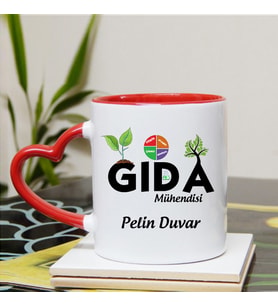 Gıda Mühendisi Kupa Bardağı Kalpli