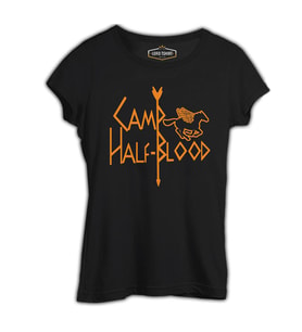 Camp Half-Blood Siyah Kadın Tshirt