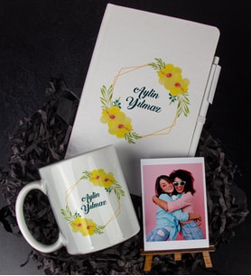Kişiye Özel Defter Kalem Kupa Ve Fotoğraflık Seti  85976