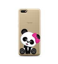 Panda Tasarımlı Süper Şeffaf Silikon Telefon Kılıfı Huawei Honor 7s-Y5 (2018)