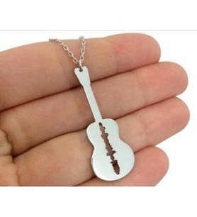 Gümüş Gitar Kolye