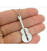 Gümüş Gitar Kolye
