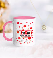 BK Gift Kişiye Özel 365 Mutlu Yeni Gün Pembe Kupa ve Kar Tanesi Kolye-1 (Model 1)