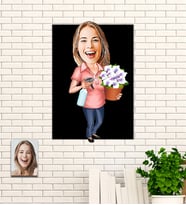 Kişiye Özel 8 Mart Dünya Kadınlar Günü Hediyesi Ev Hanımı Karikatür Ahşap Tablo