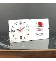 Doktora Hediye Ahşap Masa Saati 002