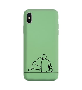 Iphone X Çizgi Tasarımlı Yeşil Lansman Telefon Kılıfı