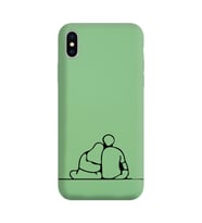 Iphone X Çizgi Tasarımlı Yeşil Lansman Telefon Kılıfı