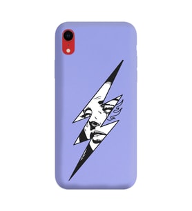 Iphone XR Flash Tasarımlı Mor Lansman Telefon Kılıfı