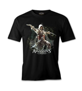 Assassin's Creed 3 Siyah Erkek Tshirt