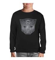 Transformers Logo 1 Siyah Çocuk Sweatshirt
