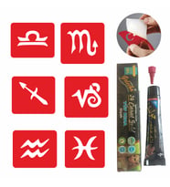 Burç Sembolleri Dövmesi Kına ve Şablon Seti Tattoo